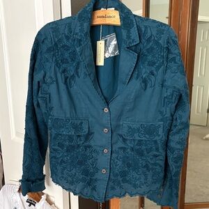 Sundance Deep Teal Embroidered Jacket